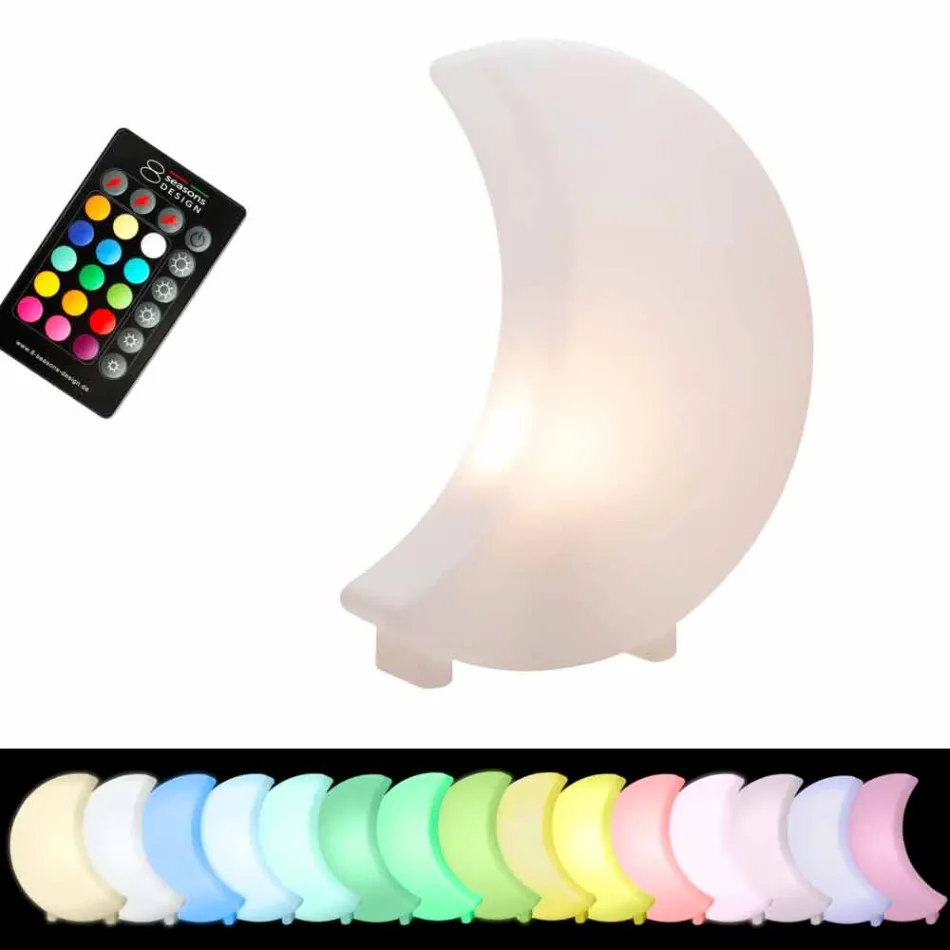 Lampada da Terra Forma di Luna in Plastica di 2 Misure Design Moderno - Lunastar Viadurini