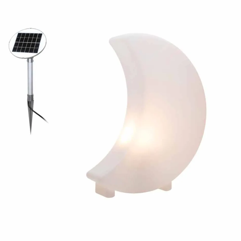 Lampada da Terra Forma di Luna in Plastica di 2 Misure Design Moderno - Lunastar Viadurini
