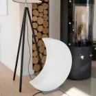 Lampada da Terra Forma di Luna in Plastica di 2 Misure Design Moderno - Lunastar Viadurini
