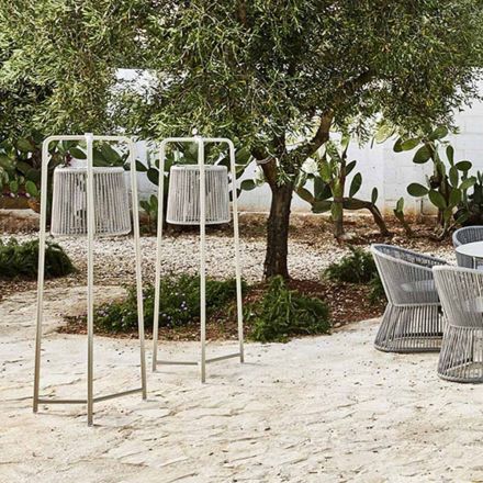 Lampada da Terra in Alluminio e Fibra Made in Italy  - Tibidabo by Varaschin Viadurini