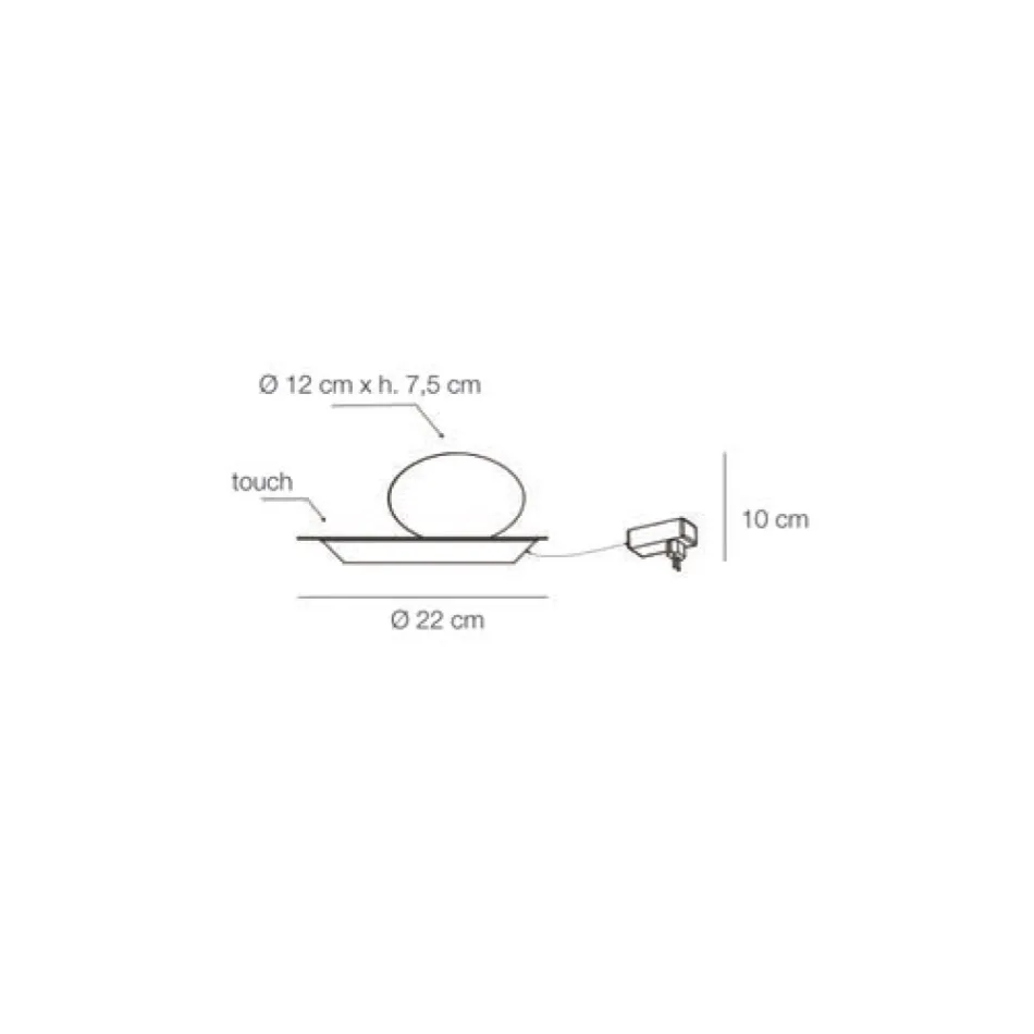 Lampada da Terra in Alluminio, Metallo e Luce in Vetro Bianco - Luma Viadurini
