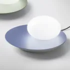Lampada da Terra in Alluminio, Metallo e Luce in Vetro Bianco - Luma Viadurini