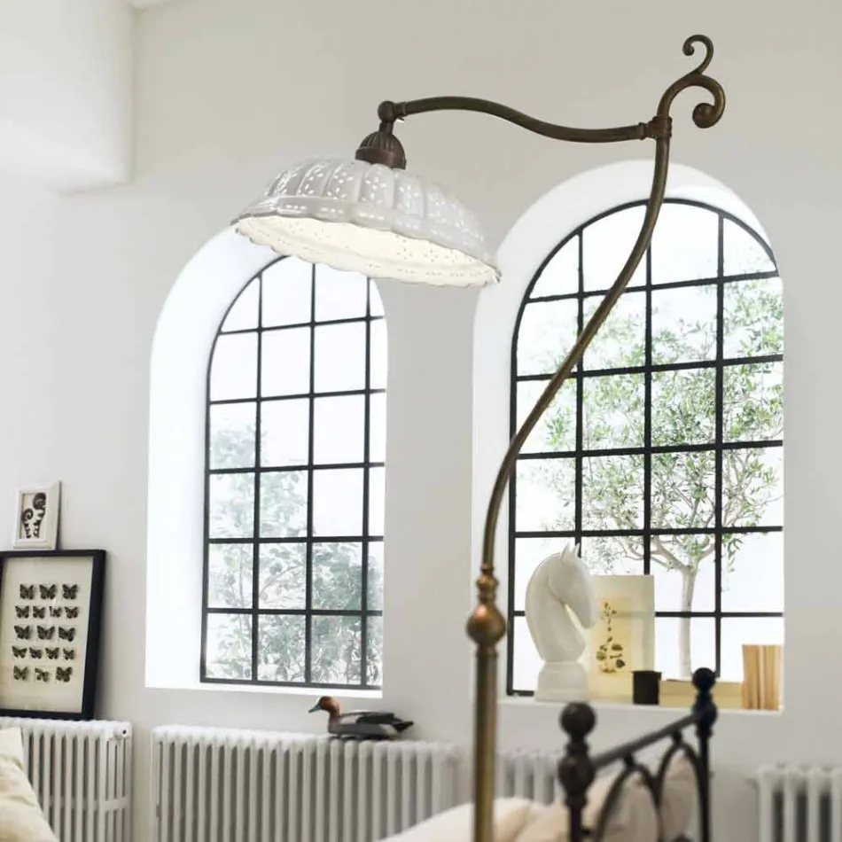Lampada da terra in ceramica stile liberty Anita Il Fanale Viadurini