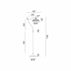 Lampada da terra in ceramica stile liberty Anita Il Fanale Viadurini