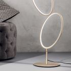 Lampada da Terra in Metallo Finitura Oro con LED Dimmerabile - Raissa Viadurini