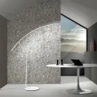 Lampada da Terra in Metallo Verniciato in Diversi Colori e LED Dimmerabile - Acero Viadurini