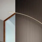 Lampada da Terra in Metallo Verniciato in Diversi Colori e LED Dimmerabile - Acero Viadurini