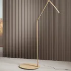 Lampada da Terra in Metallo Verniciato in Diversi Colori e LED Dimmerabile - Acero Viadurini