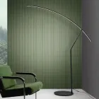 Lampada da Terra in Metallo Verniciato in Diversi Colori e LED Dimmerabile - Acero Viadurini