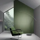 Lampada da Terra in Metallo Verniciato in Diversi Colori e LED Dimmerabile - Acero Viadurini