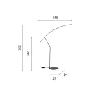 Lampada da Terra in Metallo Verniciato in Diversi Colori e LED Dimmerabile - Acero Viadurini