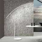 Lampada da Terra in Metallo Verniciato in Diversi Colori e LED Dimmerabile - Acero Viadurini