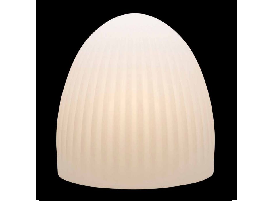 Lampada da Terra in Plastica Bianca Attacco Led, Solare o E27 Design - Massostar Viadurini