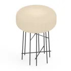 Lampada da Terra in Polietilene Alabastro per Esterni Made in Italy - Disco Viadurini