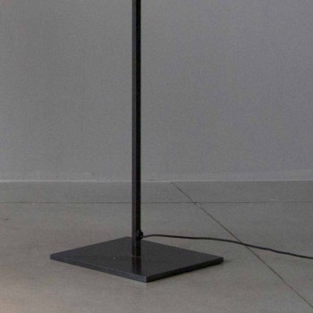 Lampada da Terra Moderna in Ferro e Alluminio Nero Made in Italy - Osiride