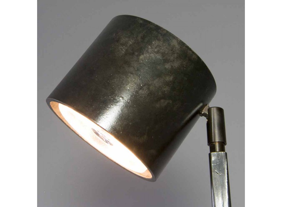 Lampada da Terra Moderna in Ferro e Alluminio Nero Made in Italy - Osiride