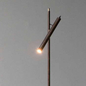 Lampada da Terra Moderna in Ferro Finitura Oro Materico Made in Italy - Ginia