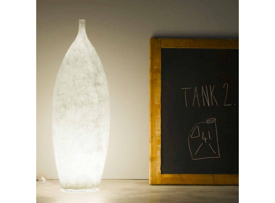 Lampada da terra moderna in nebulite In-es.artdesign Tank 2 H92cm Viadurini
