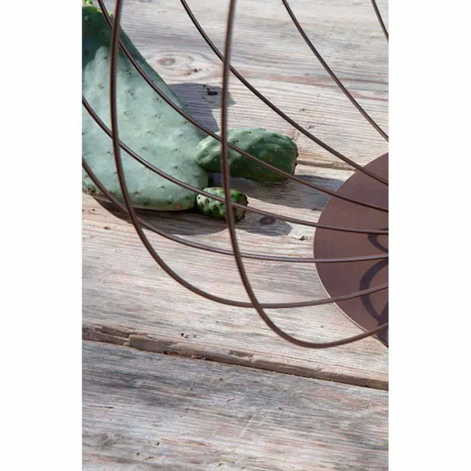 Lampada da Terra o da Appoggio in Filo Metallico Bianco o Bronzo - Lanterna Viadurini