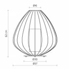 Lampada da Terra o da Appoggio in Filo Metallico Bianco o Bronzo - Lanterna Viadurini