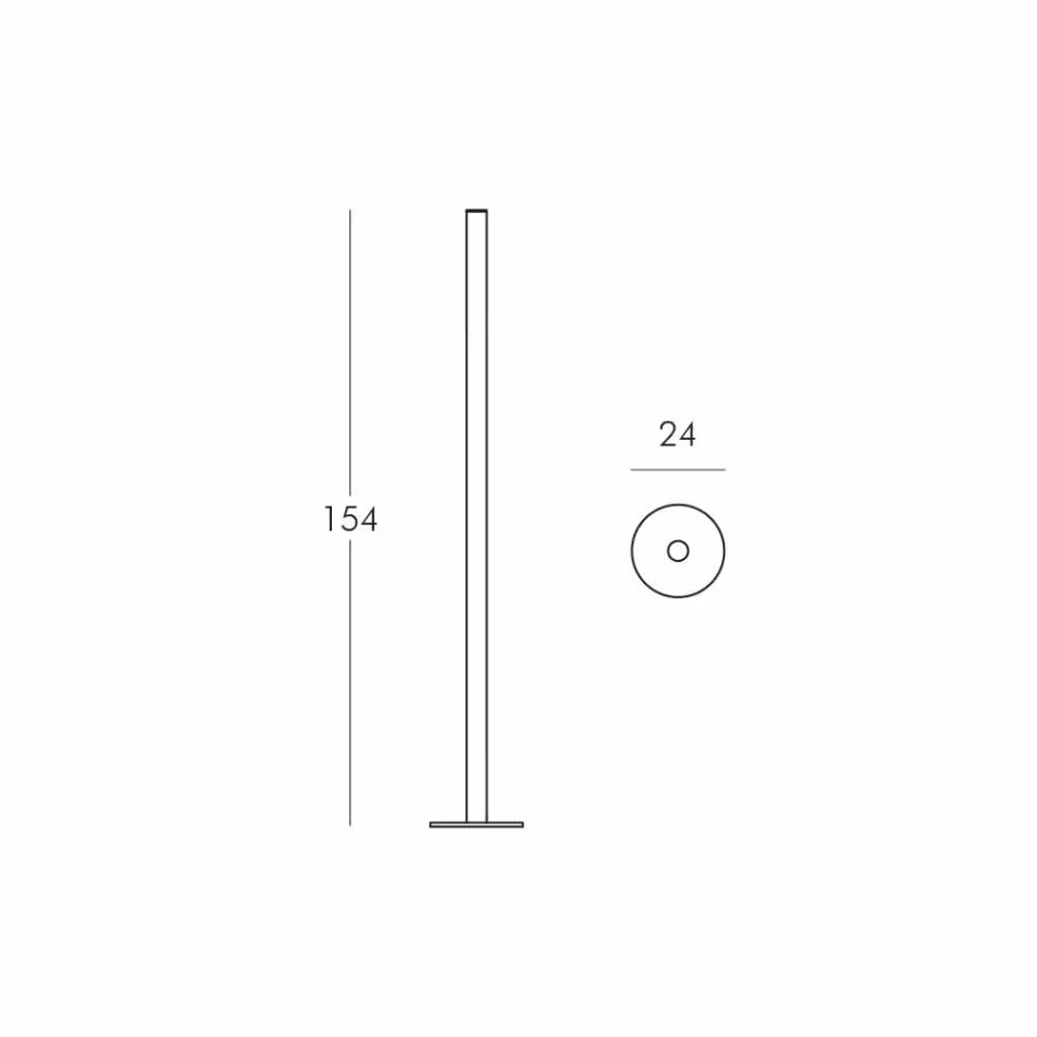 Lampada da terra sottile Slide Flux in metacrilato prodotta in Italia Viadurini