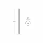 Lampada da terra sottile Slide Flux in metacrilato prodotta in Italia Viadurini