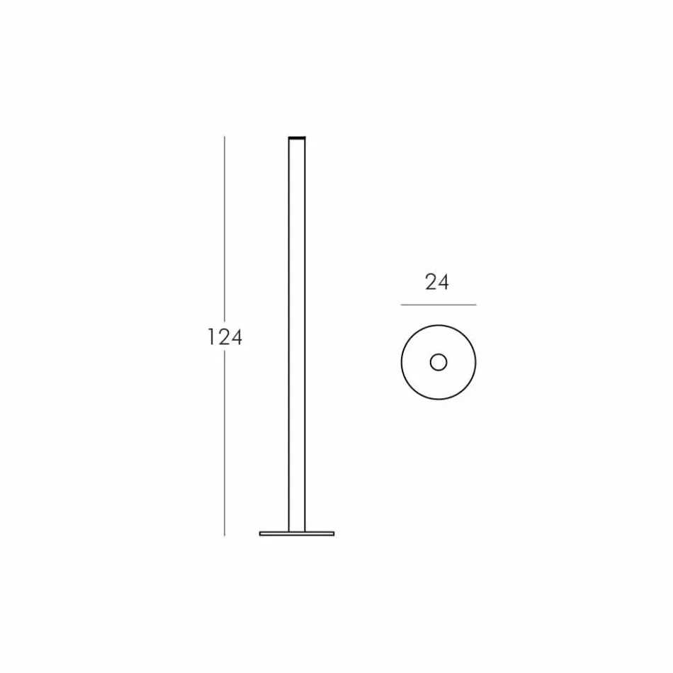 Lampada da terra sottile Slide Flux in metacrilato prodotta in Italia Viadurini