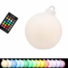 Lampada di Decoro da Interno o Esterno Palla di Natale Rossa, Bianca - Pallastar Viadurini