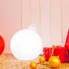 Lampada di Decoro da Interno o Esterno Palla di Natale Rossa, Bianca - Pallastar Viadurini