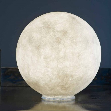 Lampada di design da tavolo In-es.artdesign T.moon in bianca nebulite Viadurini