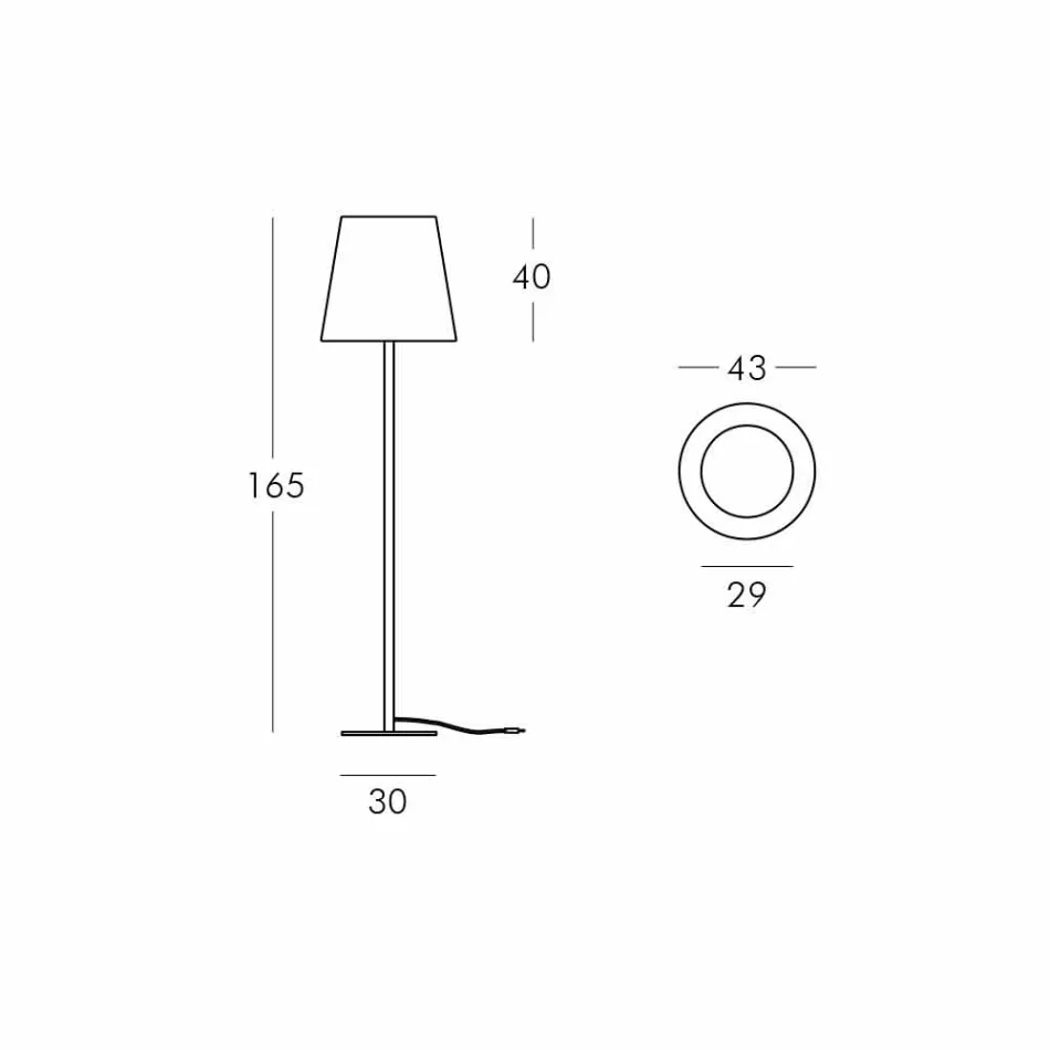 Lampada di design da terra Slide Ali Baba Steel metallo made in Italy Viadurini