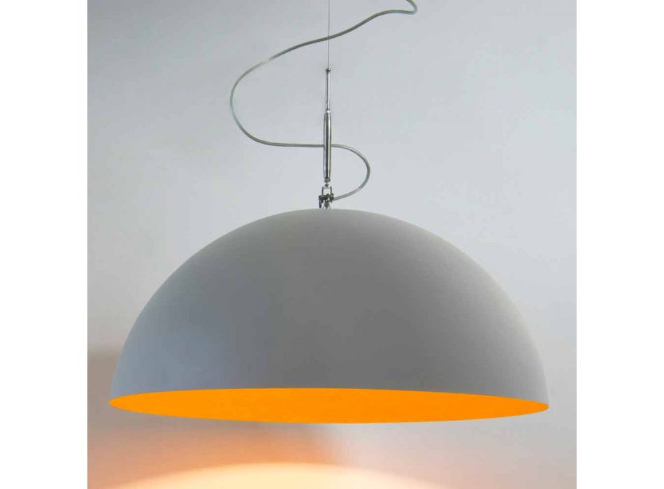 Lampada di design sospesa In-es.artdesign Mezza Luna Cemento vernice