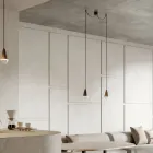 Lampada Doppia a Sospensione in Ferro e Vetro Made in Italy - Nuvoloso Viadurini