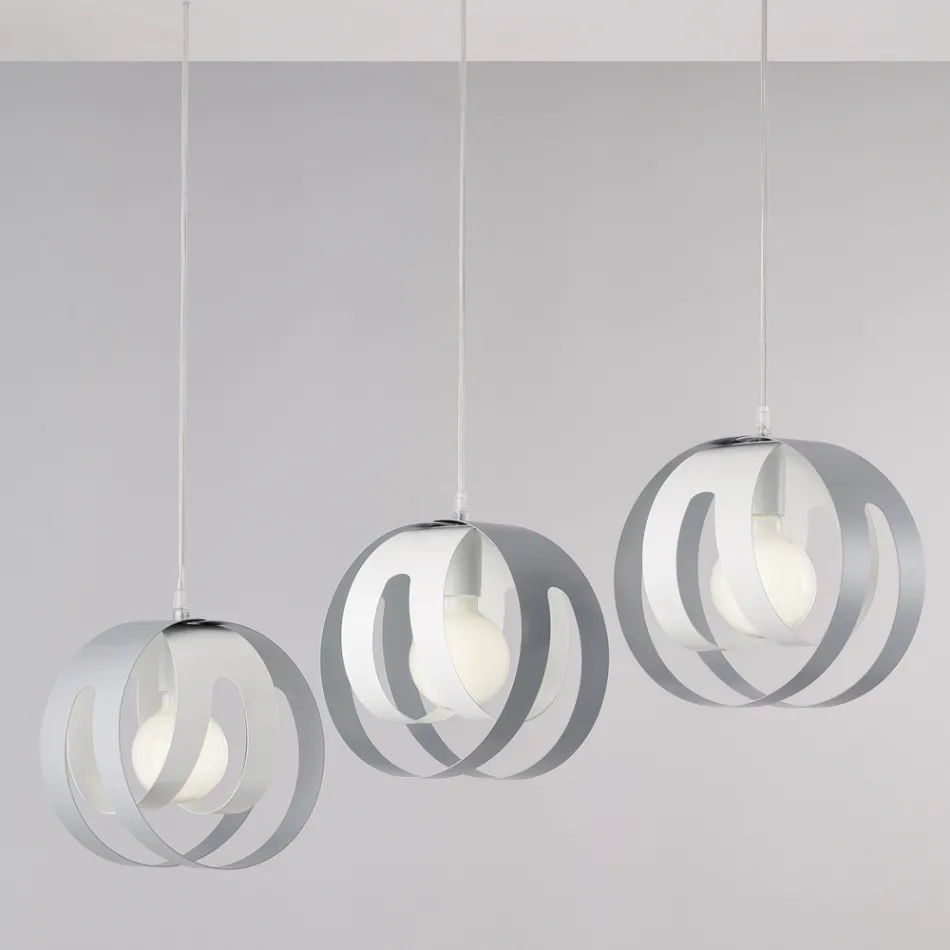 Lampada Elegante in Vetro e Metallo Made in Italy per Interni Raffinati - Aries Viadurini