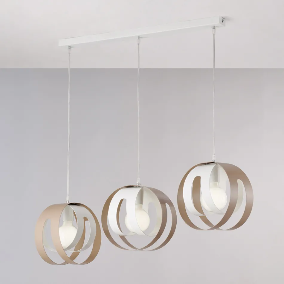 Lampada Elegante in Vetro e Metallo Made in Italy per Interni Raffinati - Aries Viadurini