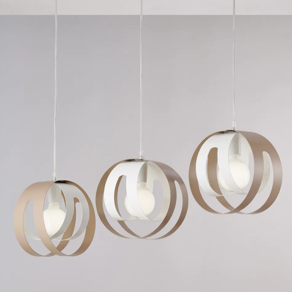 Lampada Elegante in Vetro e Metallo Made in Italy per Interni Raffinati - Aries Viadurini