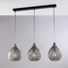 Lampada Elegante in Vetro e Metallo Made in Italy per Interni Raffinati - Atlas Viadurini