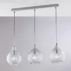 Lampada Elegante in Vetro e Metallo Made in Italy per Interni Raffinati - Atlas Viadurini