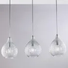 Lampada Elegante in Vetro e Metallo Made in Italy per Interni Raffinati - Atlas Viadurini