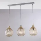 Lampada Elegante in Vetro e Metallo Made in Italy per Interni Raffinati - Atlas Viadurini