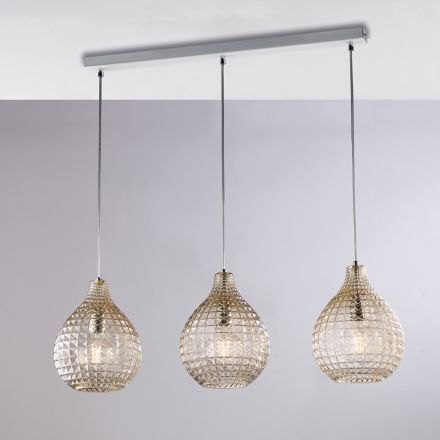 Lampada Elegante in Vetro e Metallo Made in Italy per Interni Raffinati - Atlas Viadurini