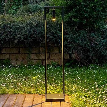 Lampada Giardino da Terra LED in Ferro e Alluminio Made in Italy - Torretta