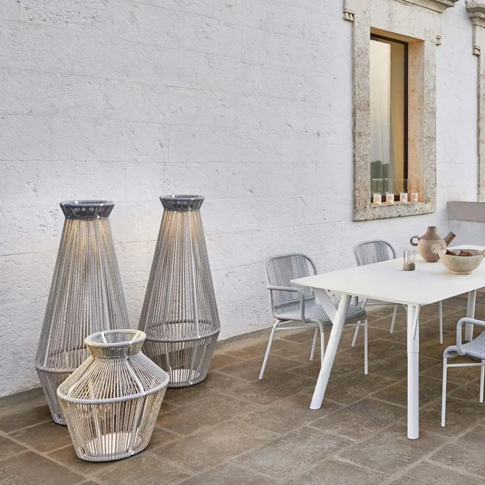 Lampada Giardino in Alluminio e Fibra Made in Italy - Cricket by Varaschin Viadurini