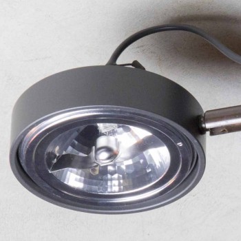 Lampada in Alluminio con 2 Luci Orientabili Fatta a Mano Made in Italy - Gemina