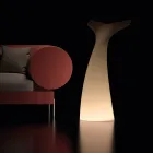 Lampada in Due Colori da Interni in Polietilene Made in Italy - Coda Viadurini