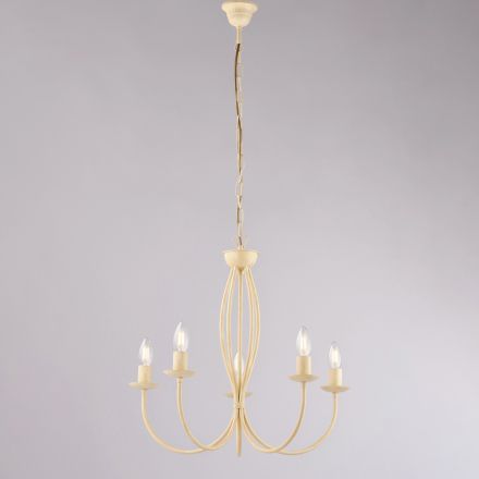 Lampada in metallo bianco stile shabby per arredare con eleganza – Roccia Viadurini