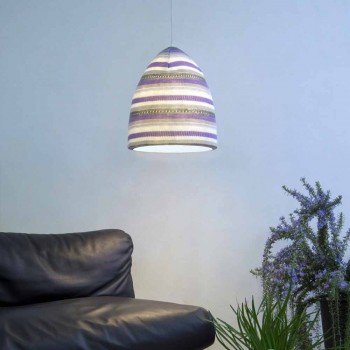 Lampada in nebulite e lana a sospensione In.es.artdesign Flower Stripe