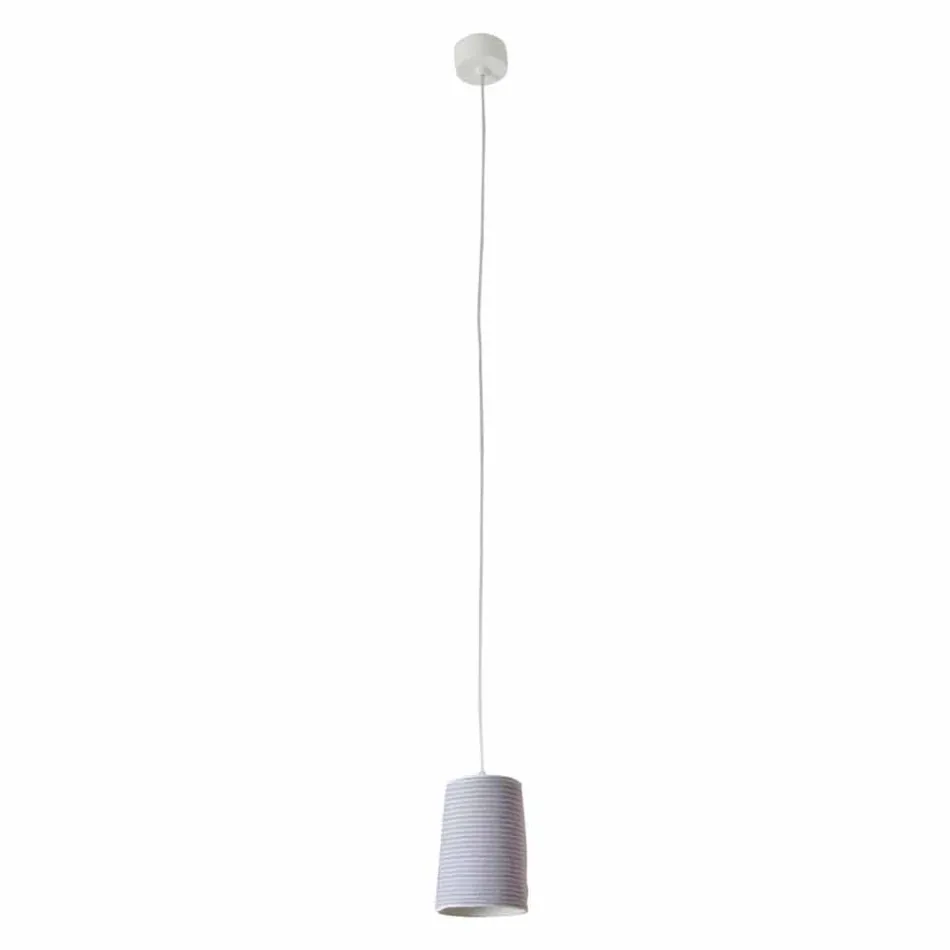 Lampada in nebulite e lana a sospensione In.es.artdesign Paint Stripe Viadurini