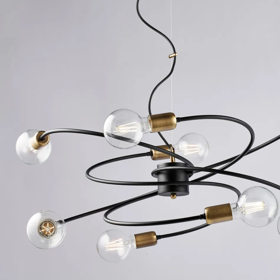 Lampada in vetro e metallo Made in Italy per ambienti raffinati – Venere Viadurini