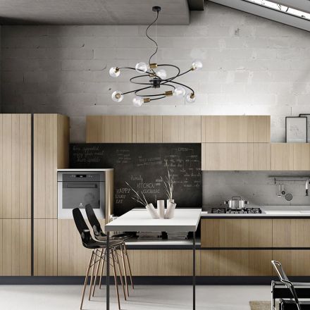 Lampada in vetro e metallo Made in Italy per ambienti raffinati – Venere Viadurini